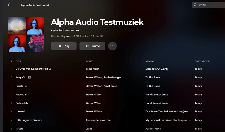 Alpha Audio Test Music – Tidal playlists Alpha Audio Test Music – Tidal playlists